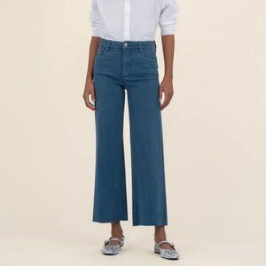 Meg High Rise Fab Ab Wide Leg - 2 / Marine